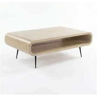 FineBuy Couchtisch Weiß Mango 90 x 55 x 30 cm