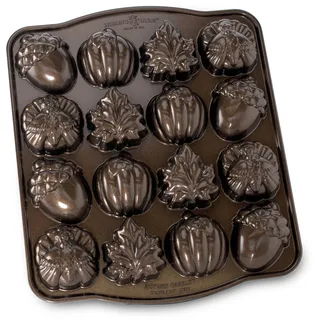 NordicWare Backform Herbst -Küchlein, Aluminium, Braun, 32,4 x 2,9 x 22,2 cm, 1 Einheiten