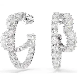 Swarovski Creolen Matrix Weiß 5705748 rhodiniert
