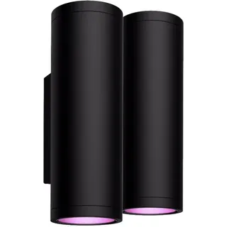 Philips Hue Appear Wandleuchte White and Color Schwarz Doppelpack