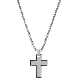 s.Oliver Herren Schmuck – Halskette aus Edelstahl mit Kreuzanhänger – Klassisch, Zeitlos und Markant – Perfekte Geschenkidee