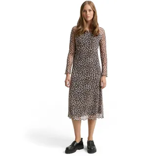 TOM TAILOR Denim Damen 1047624 Mesh Midi-Kleid mit Muster - L