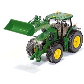 RC-Traktor SIKU "SIKU Control, John Deere 7310R mit Frontlader (6792)" Fernlenkfahrzeuge grün Kinder Altersempfehlung Fernlenkfahrzeuge inkl. Bluetooth App-Steuerung