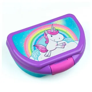 Tinisu Lunchbox Einhorn Brotdose Kinder Lunchbox Sandwichbox, Kunststoff bunt