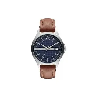 Armani Exchange Uhren - Armani Exchange Three-Hand Date Brown Leather Watc - Gr. unisize - in Braun - für Damen