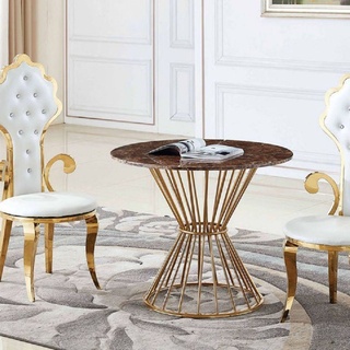 Wohnzimmer Esstisch Gold Kaffeetisch Design Rund Tisch JVmoebel