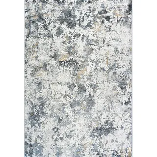 Novel Webteppich Canyon, Blau, Grau, Gold, Textil, Abstraktes, rechteckig, 160x230 cm, Oeko-Tex® Standard 100, für Fußbodenheizung geeignet, Teppiche & Böden, Teppiche, Webteppiche