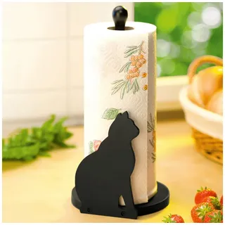 Maximex Modell Katze Küchenrollenhalter schwarz
