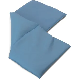 GIRAFFENLAND Bio-Dinkelkissen 20x50cm groß 3-Kammer - hellblau - Wärmekissen, Körnerkissen