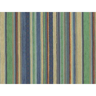Landhaus Möbelstoff Ischgl Farbe 61 (blau, hellblau, beige, lindgrün, grün) mit biologischem Fleckschutz - modernes Chenille-Flachgewebe (gemustert, gestreift) Polsterstoff, Stoff, Bezugsstoff, Eckbank, Couch, Sessel, Hussen, Kissen