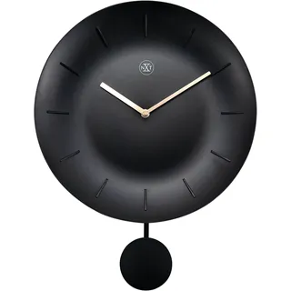 Nextime nXt - Wanduhr - Ø 30 cm - Kunststoff - Schwarz - 'Bowl'