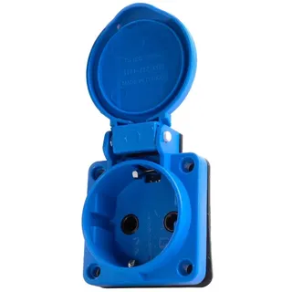 TP Electric Einbausteckdose 230V IP54 Blau 1 St.