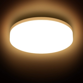 B.K.Licht - Deckenlampe für das Bad mit warmweißer Lichtfarbe, IP54, 13 Watt, 1500 Lumen, LED Deckenleuchte, LED Lampe, Badlampe, Badezimmerlampe, Küchenlampe, Feuchtraumleuchte, 22x5,4 cm, Weiß
