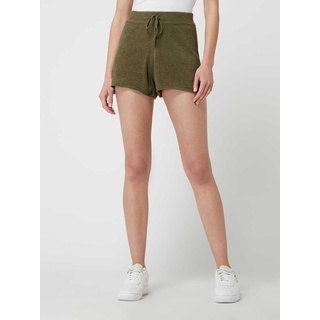 Shorts mit elastischem Bund Modell 'Fiona', Oliv, XS