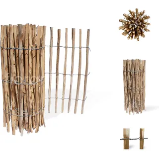 Floranica Staketenzaun Haselnuss 1 lfm x 90cm 4-6cm Abstand | Floranica