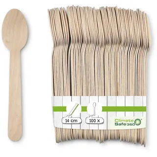 greenbox - Holzlöffel klein 14 cm, biobeschichtet, 100 St.