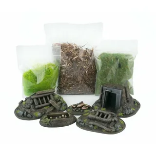 WWG Jungle Warfare Schlachtfeld & Landschaft Set -28mm Dschungel Gelände Diorama