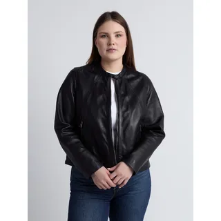 Lederjacke MAZE "42025058", Damen, Gr. 54, schwarz, Obermaterial: 100% Lammleder. Futter: 100% Baumwolle. Ärmelfutter: 100% Polyester. Taschenfutter: 100% Baumwolle, Jacken