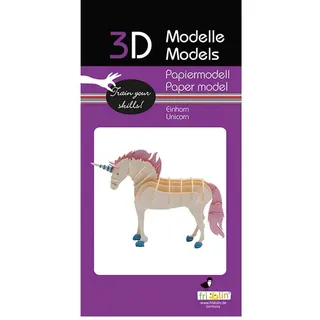 Fridolin 3D Papiermodell, Einhorn
