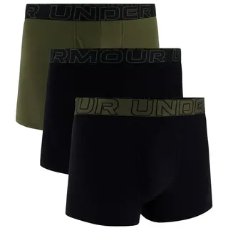 Under Armour Performance Cotton Trunks Schwarz/Grün L 3er Pack