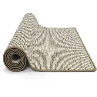 KARAT Teppich Läufer Geneva - 80 x 200 cm, Beige | Teppichläufer auf Maß - Meterware - Flurteppich - Küchenläufer - Teppich für Küche, Flur & Wohnzimmer