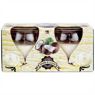 HS Candle Duftkerze Creation 2er Pack Vanille Cocos