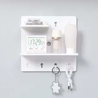 [klebe-wandregal] [klebe-montageregal] Pp 23 Cm Weiß – Organizer Für Büro, Schlafzimmer, Badezimmer, Küche Mit Hoher Tragkraft