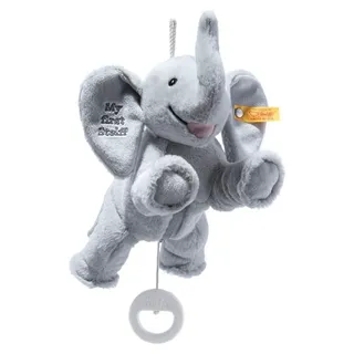 Steiff 242731 - My first Steiff Ellie Elefant Spieluhr (Melodie: Schlafe mein Prinzchen), hellgrau, Plüsch, 25 cm