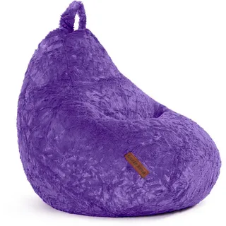 Green Bean Sitzsack Kinder Sitzsack Plüsch 60x45x45cm (60x45x45cm - Indoor Sitzkissen mit 120L EPS-Perlen Füllung, Kuschelig Waschbar), Bean Bag Bodenkissen Lounge Chair Sitzhocker Kindersitzsack Sitzkissen lila