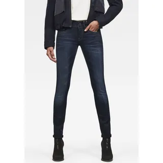 Skinny-fit-Jeans G-STAR RAW "Mid Waist Skinny" Gr. 32, Länge 30, blau (medium blue) Damen Jeans Röhrenjeans moderne Version des klassischen 5-Pocket-Designs Bestseller