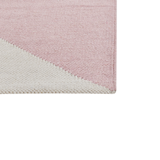 Teppich Baumwolle mehrfarbig 140 x 200 cm geometrisches Muster Kurzflor NIZIP