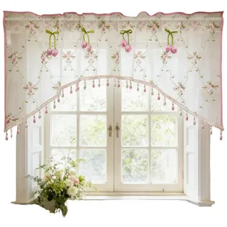 Agger Scheibengardine Bistrogardine Küche Küchengardinen Fenstergardinen Tür Vorhänge (1 St), für Wohnzimmer modern Küchenvorhang Vorhänge 210 cm x 60 cm