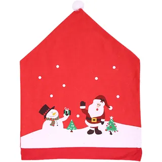 Set Aus Hockern Mit Cartoon-schneemannmotiven Aus Vliesstoff