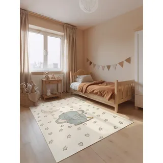 HANSE HOME Little Elli Kinderteppich 200 x 290 cm Beige/Weiß