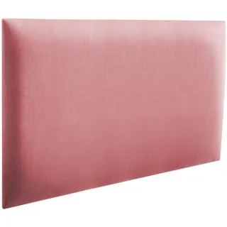 RAVIO Wandkissen & Wandpolster aus Samt – Gepolstertes Kopfteil Bett | Polsterpaneele Wand für Schlafzimmer, Kinderzimmer & Diele | Wandschutz Bett | Wanddekoration (Schmutziges Rosa, 50x40 cm)