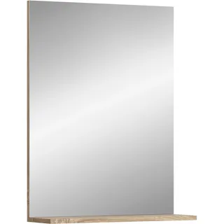 WELLTIME Badspiegel WELLTIME "SIENA, Breite 60cm, 1 Ablageboden, hochwertiges Spiegelglas", braun (eiche sonoma hell nb, spiegelglas), B:60cm H:79cm T:18cm, Holzwerkstoff, Spiegelglas, Spiegel, Badspiegel, in verschiedenen Farben erhältlich, Badmöbel, Spiegel, 