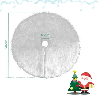 Wolketon Weihnachtsbaumdecke Christbaumteppich Decke Schmuck Christbaumdecke 90cm