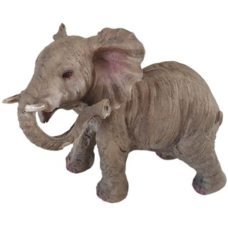 Aspinaworld Afrika Deko stehende Elefant Figur 12 cm, Tierfigur, Wohnzimmer Deko,Afrika Deko