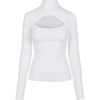 URBAN CLASSICS Cut-Out Turtleneck Langarmshirt Weiß L