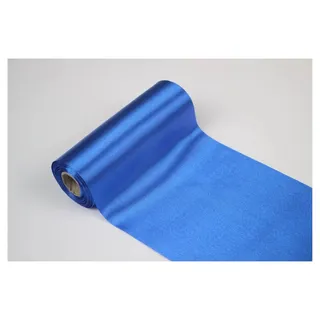 Jirex Trading Company Tischläufer Satin Tischläufer Tischband Deko Band Tischdeko Schleife 12cm x 9m blau