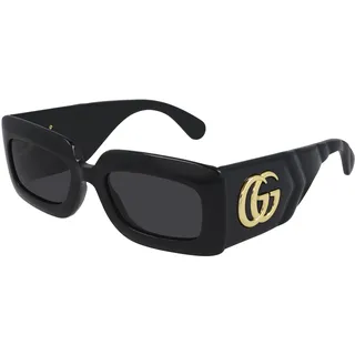 Gucci GG0811S Brille, Black-Black-Grey, 53 für Damen, Schwarz/Schwarz/Grau, 66 - 66