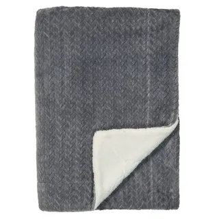 SCHIESSER Kuscheldecke 150 x 200 cm Dunkelgrau