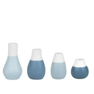 räder Mini Pastellvasen 4er Set, blau