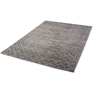 Vintage Teppich Namon 170 x 240 cm Mischgewebe Grau, Weiß Grau /