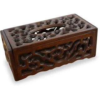 livasia Kosmetiktücherbox, Servietten Box, Feuchttücher Box (Handarbeit) (Holz)