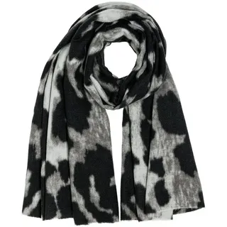 Caspar Modeschal warmer Damen Schal dickes Winter Halstuch mit animal Print - SC547, angenehm wärmendes Material mit wollig warmer Oberfläche grau