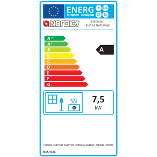 La Nordica Ester Kaminofen Naturstein Schwarz 8,2 kW mit Automatik