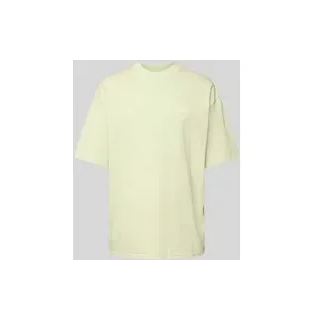 Oversized T-Shirt mit Label-Print, Mint, L