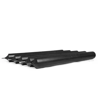 DarXity 5 Black Candles by durchgefärbte Schwarze Kerzen, Stabkerzen (L: 18cm, Ø: 22mm)