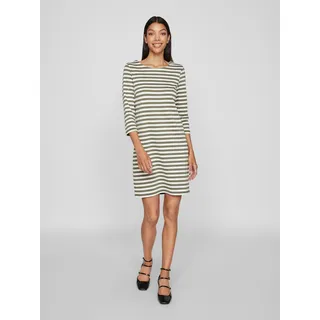 VILA Jerseykleid Grün/Weiß Gestreift 34